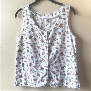 Princesse Tam Tam Button Down Tank Vintage Perfume